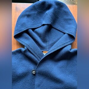 Jack Spade Navy Merino Wool Hoodie Size Small